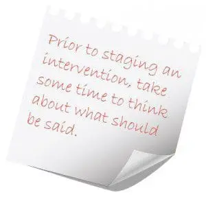 Prior to Staging an Intervention
