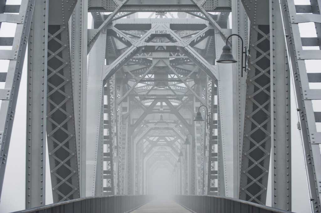 foggy bridge